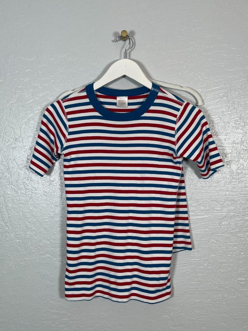 Hanna Andersson Kids 14/ 12 Red White Blue Stripe Pajama Set Organic Cotton